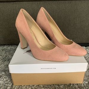 Jessica Simpson Pale Pink Suede Heels